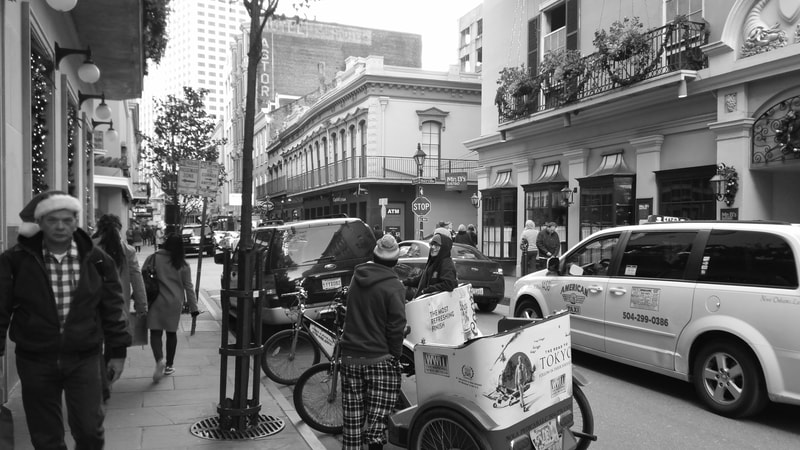 Pedicabs on the streets of New Orleans