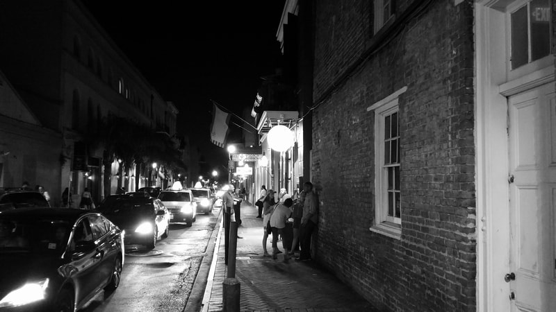 Night street scene, French Quarter, New Orleans